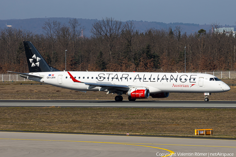Austrian Airlines Embraer ERJ-195LR (ERJ-190-200LR) (OE-LWH) | Photo 614414