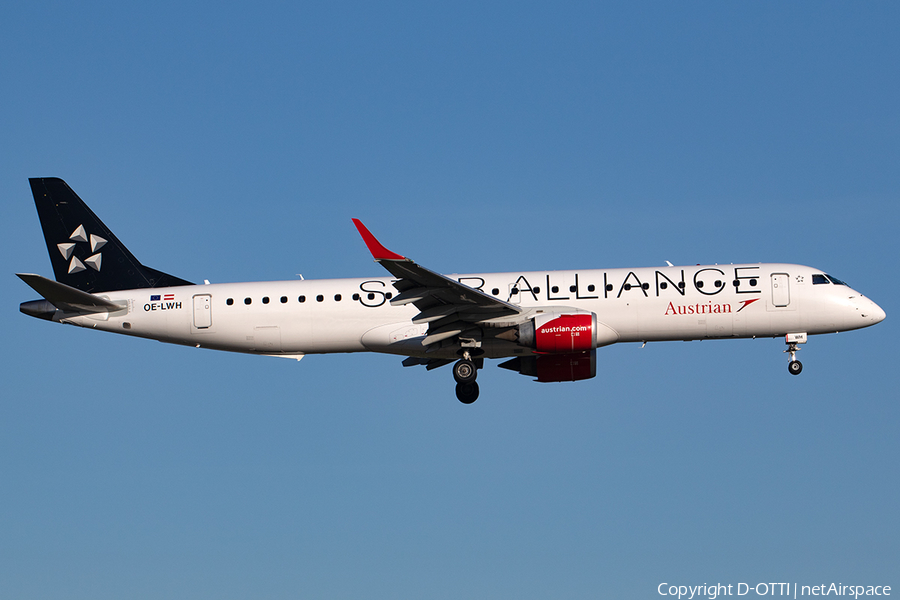 Austrian Airlines Embraer ERJ-195LR (ERJ-190-200LR) (OE-LWH) | Photo 402768