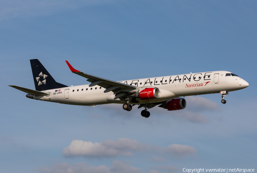 Austrian Airlines Embraer ERJ-195LR (ERJ-190-200LR) (OE-LWH) | Photo 452983