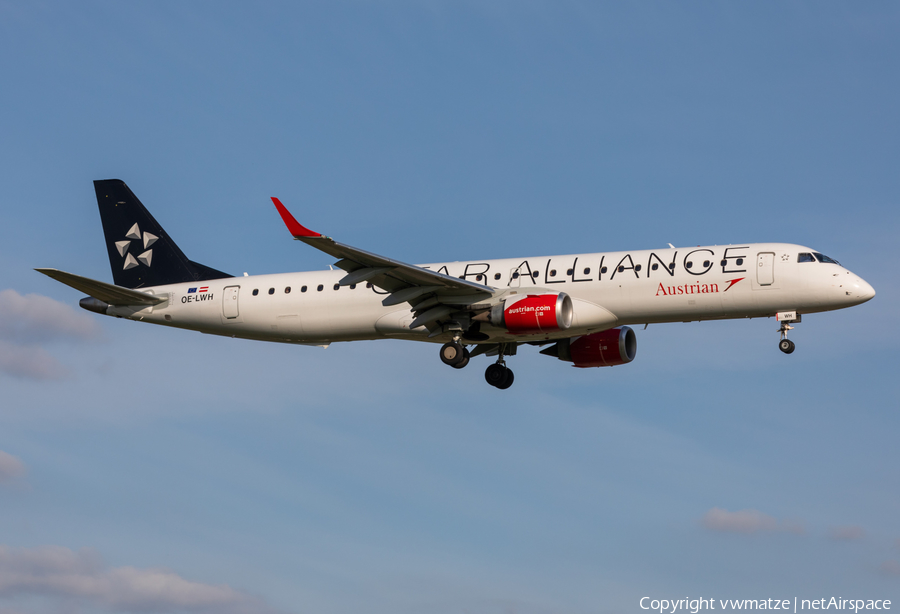 Austrian Airlines Embraer ERJ-195LR (ERJ-190-200LR) (OE-LWH) | Photo 452984