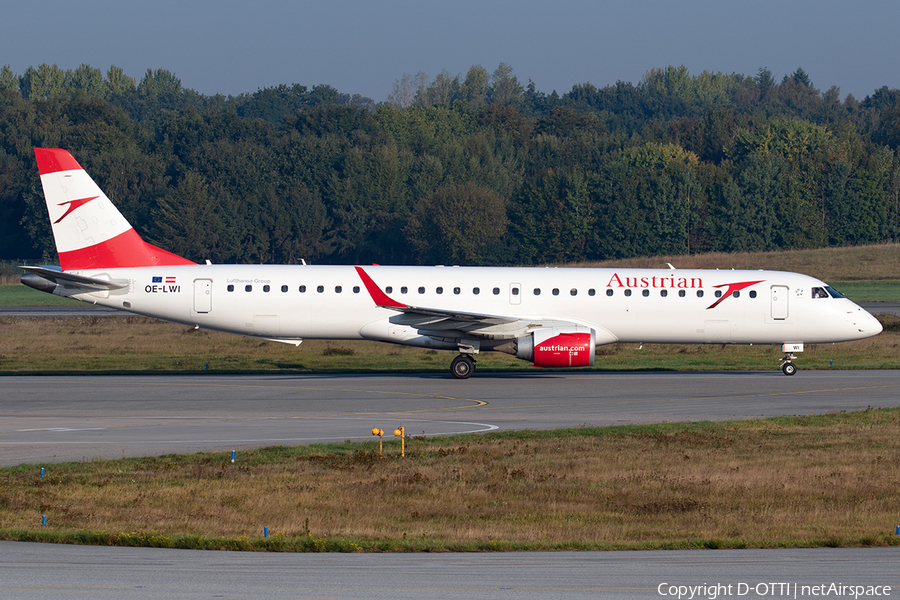 Austrian Airlines Embraer ERJ-195LR (ERJ-190-200LR) (OE-LWI) | Photo 403481