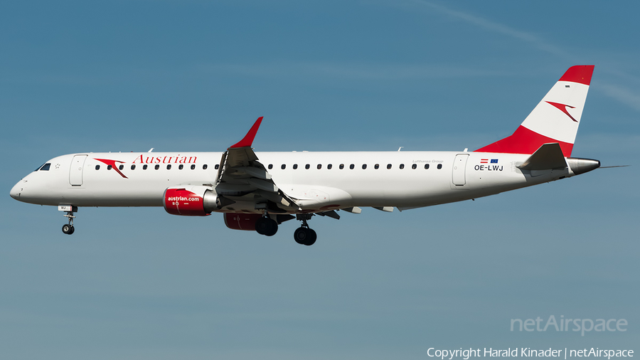 Austrian Airlines Embraer ERJ-195LR (ERJ-190-200LR) (OE-LWJ) | Photo 358314