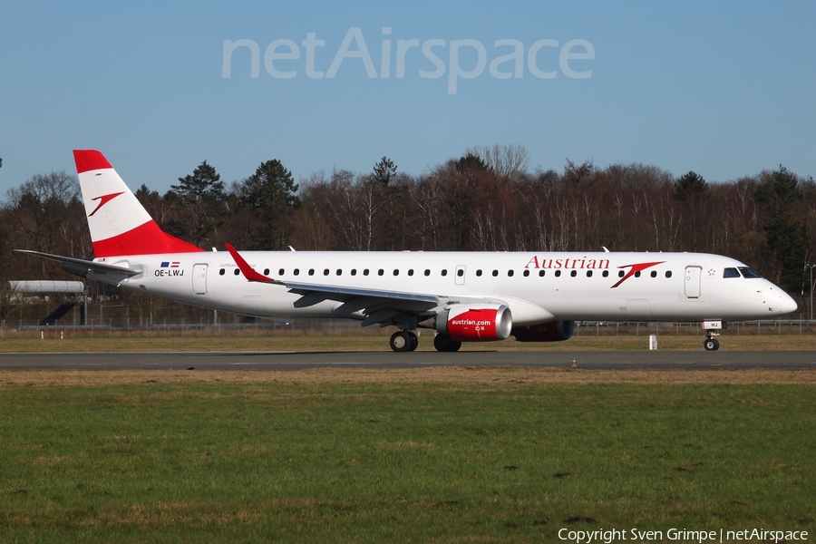 Austrian Airlines Embraer ERJ-195LR (ERJ-190-200LR) (OE-LWJ) | Photo 502132