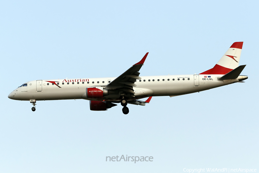 Austrian Airlines Embraer ERJ-195LR (ERJ-190-200LR) (OE-LWL) | Photo 522262