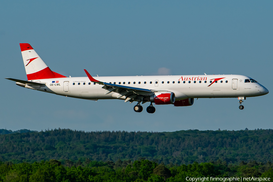 Austrian Airlines Embraer ERJ-195LR (ERJ-190-200LR) (OE-LWL) | Photo 450309