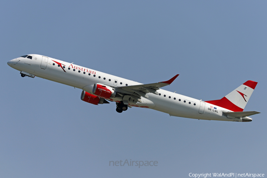 Austrian Airlines Embraer ERJ-195LR (ERJ-190-200LR) (OE-LWL) | Photo 466962