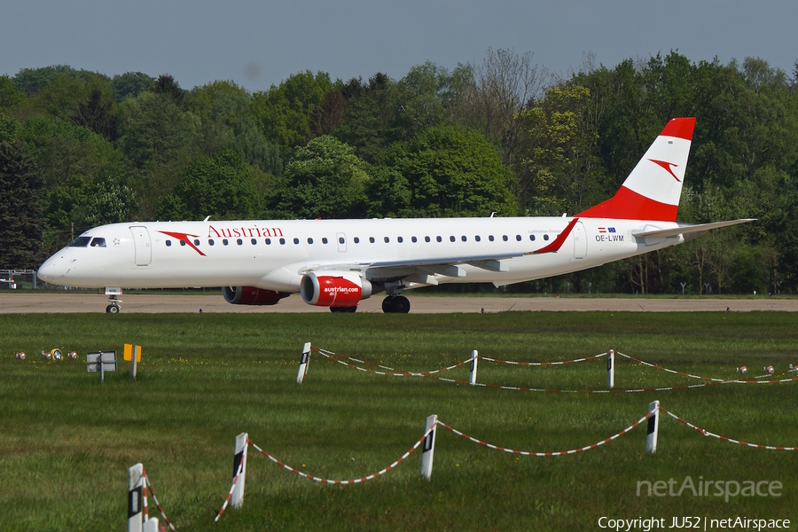 Austrian Airlines Embraer ERJ-195LR (ERJ-190-200LR) (OE-LWM) | Photo 107610