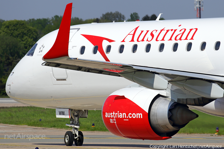 Austrian Airlines Embraer ERJ-195LR (ERJ-190-200LR) (OE-LWM) | Photo 107695