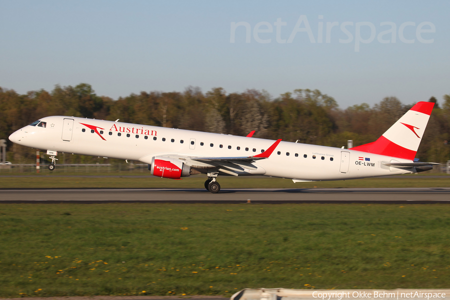 Austrian Airlines Embraer ERJ-195LR (ERJ-190-200LR) (OE-LWM) | Photo 315199