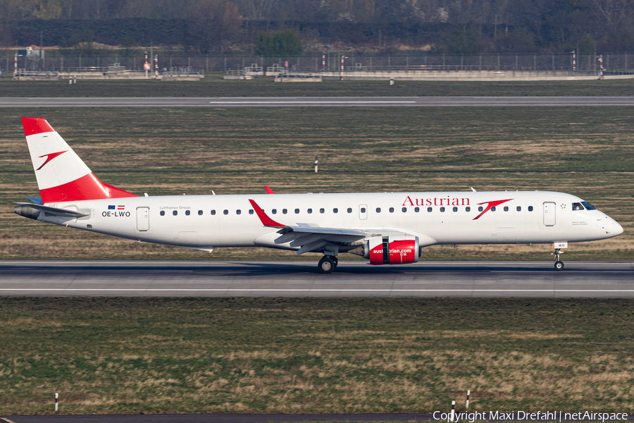 Austrian Airlines Embraer ERJ-195LR (ERJ-190-200LR) (OE-LWO) | Photo 501022