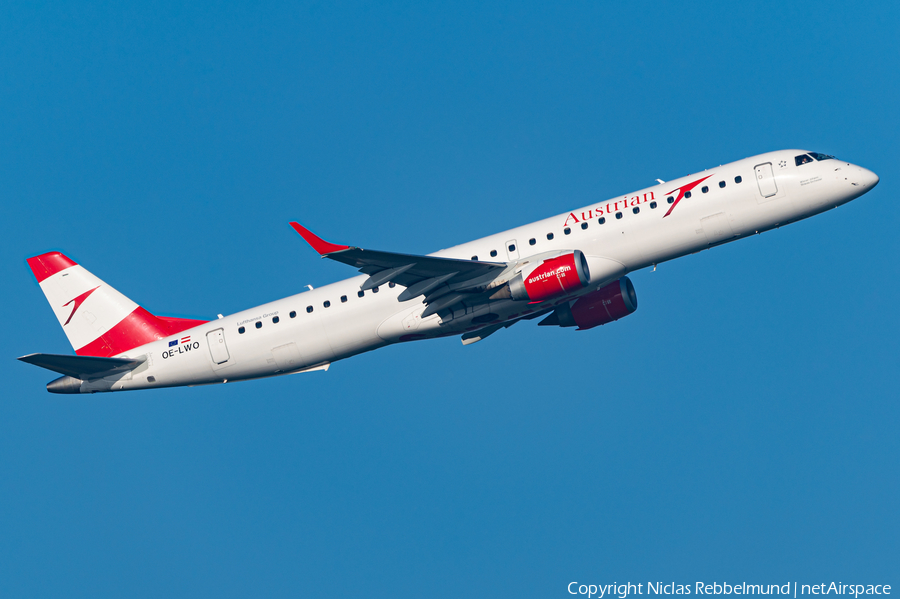 Austrian Airlines Embraer ERJ-195LR (ERJ-190-200LR) (OE-LWO) | Photo 409811