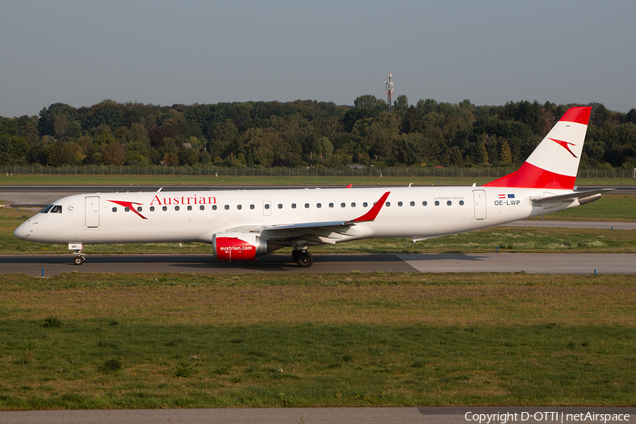 Austrian Airlines Embraer ERJ-195LR (ERJ-190-200LR) (OE-LWP) | Photo 344825