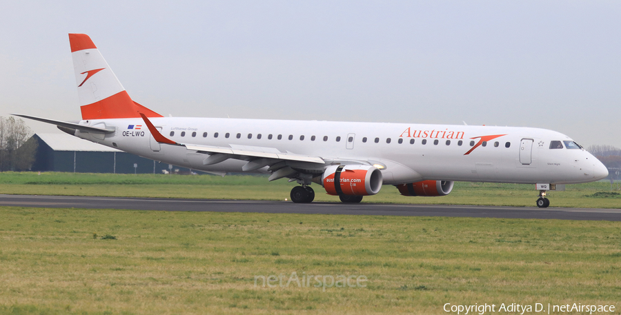 Austrian Airlines Embraer ERJ-195LR (ERJ-190-200LR) (OE-LWQ) | Photo 359512