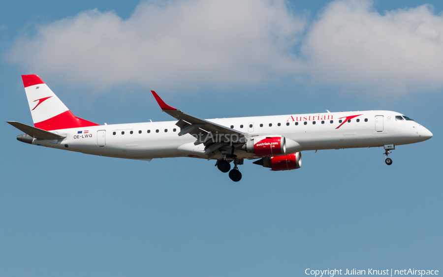 Austrian Airlines Embraer ERJ-195LR (ERJ-190-200LR) (OE-LWQ) | Photo 171027