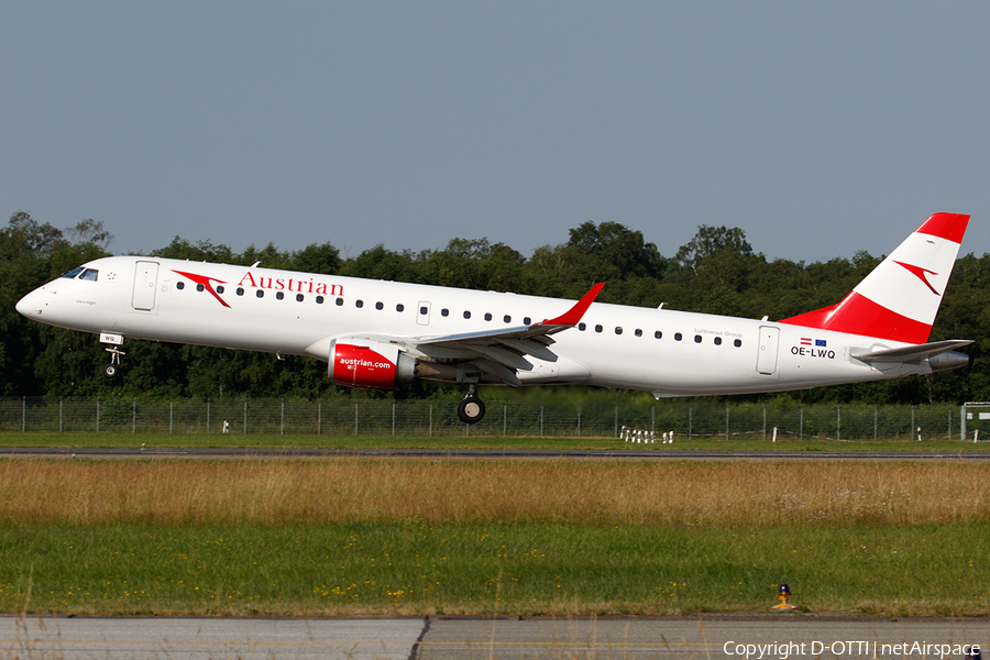 Austrian Airlines Embraer ERJ-195LR (ERJ-190-200LR) (OE-LWQ) | Photo 456187