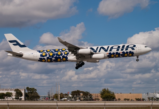 Finnair Airbus A340-313E (OH-LQD) at  Miami - International, United States