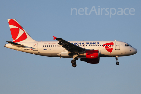 CSA Czech Airlines Airbus A319-112 (OK-MEL) at  Hamburg - Fuhlsbuettel (Helmut Schmidt), Germany