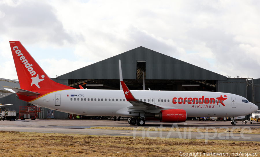 Corendon Airlines Europe (Travel Service) Boeing 737-8FH (OK-TSC) | Photo 298255