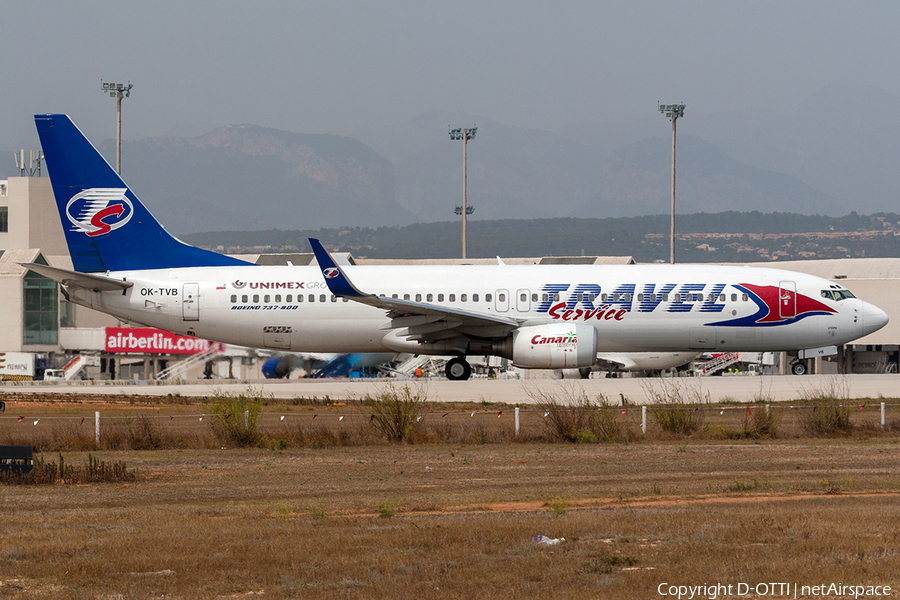 Travel Service Boeing 737-8CX (OK-TVB) | Photo 203996