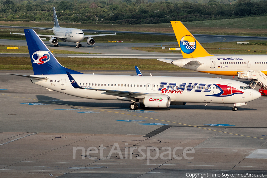 Travel Service Boeing 737-8FH (OK-TVF) | Photo 30237