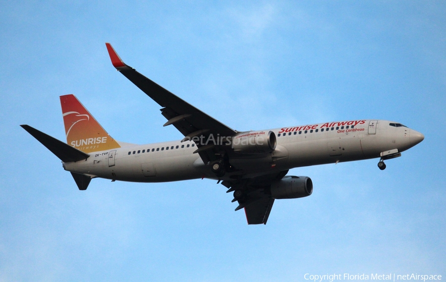 Sunrise Airways Boeing 737-8K5 (OK-TVP) | Photo 407396