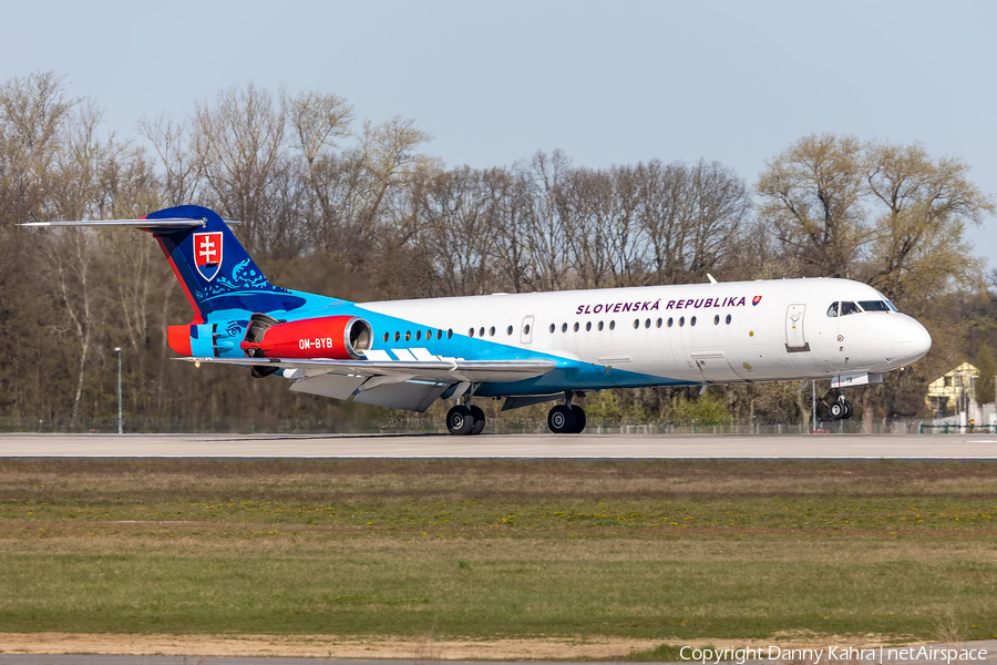 Slovak Government Flying Service Fokker 100 (OM-BYB) | Photo 445595