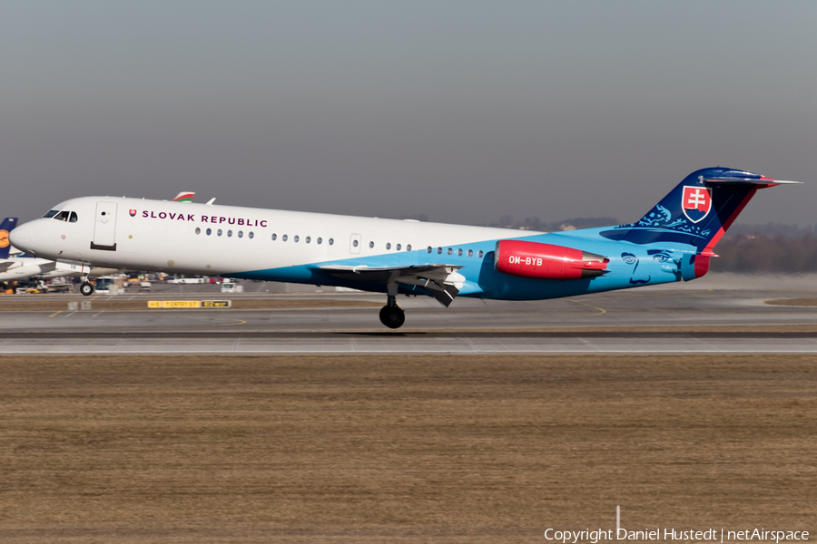 Slovak Government Flying Service Fokker 100 (OM-BYB) | Photo 420427