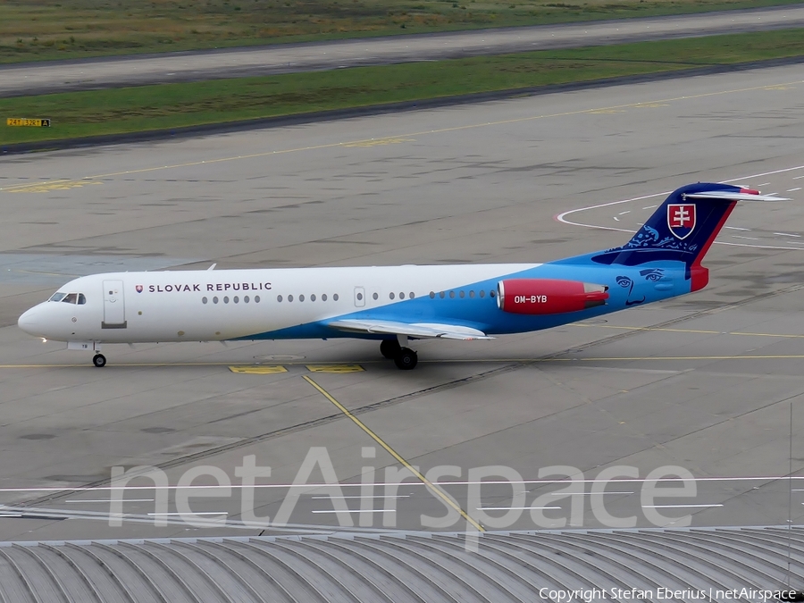 Slovak Government Flying Service Fokker 100 (OM-BYB) | Photo 198228