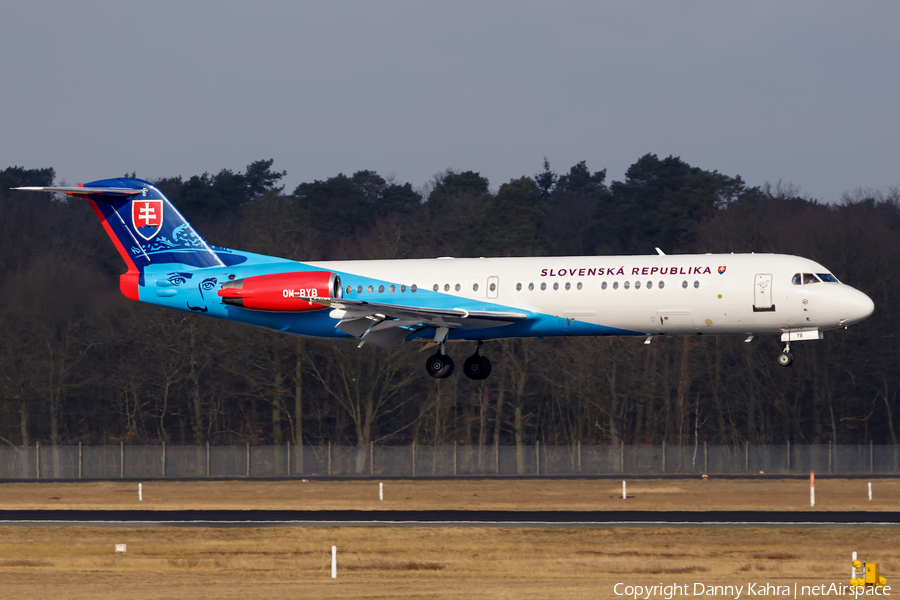 Slovak Government Flying Service Fokker 100 (OM-BYB) | Photo 224076