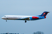 Slovak Government Flying Service Fokker 100 (OM-BYC) at  Hamburg - Fuhlsbuettel (Helmut Schmidt), Germany