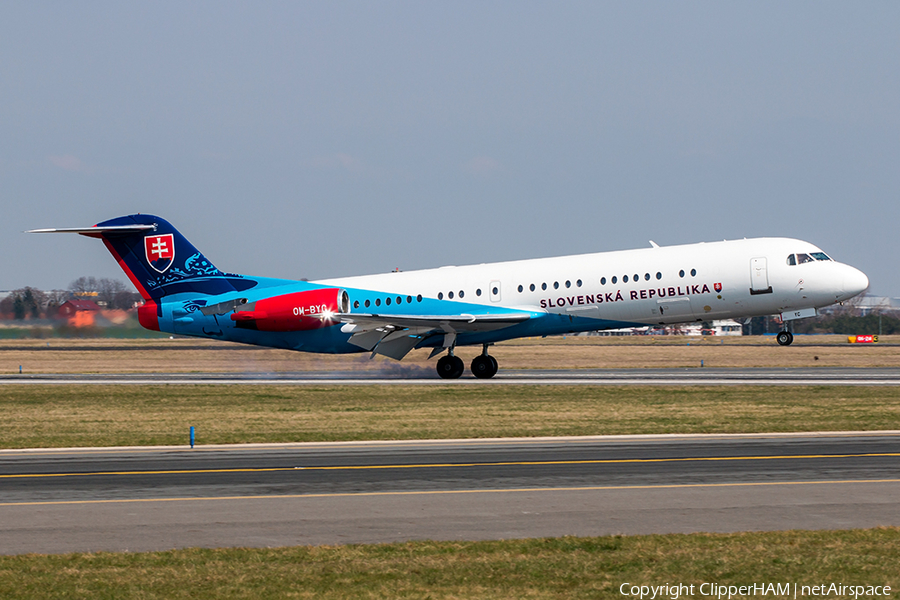 Slovak Government Flying Service Fokker 100 (OM-BYC) | Photo 241445