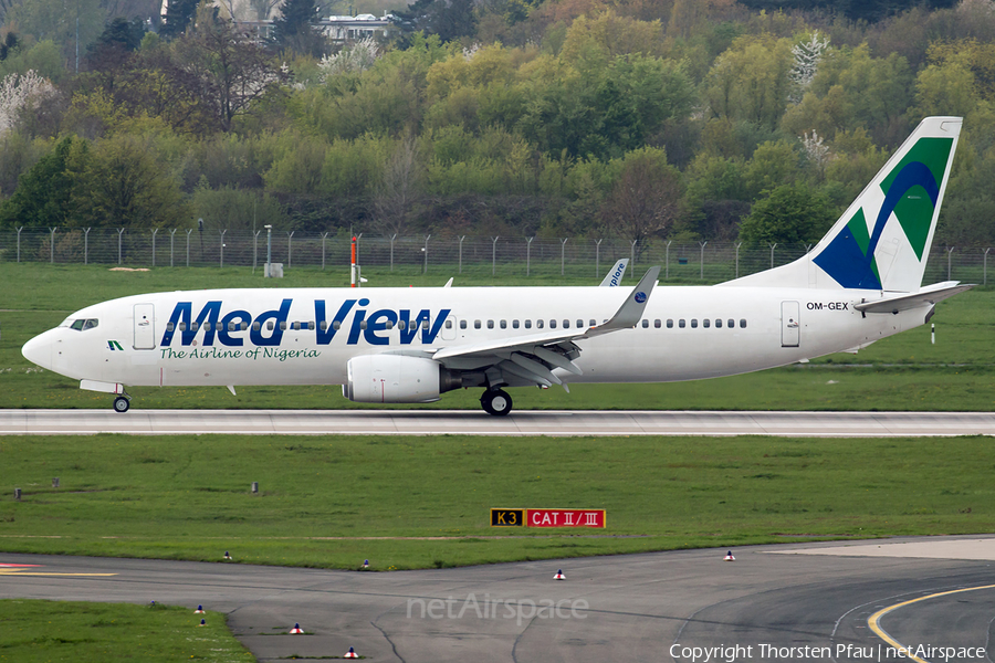 Med-View Airlines Boeing 737-8AS (OM-GEX) | Photo 105852