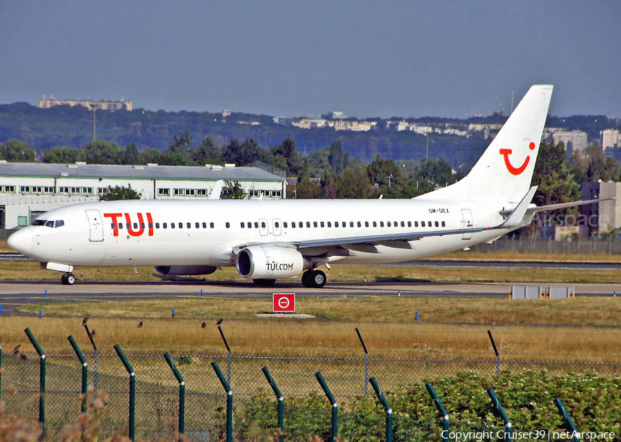 TUI Airlines Belgium Boeing 737-8AS (OM-GEX) | Photo 375154