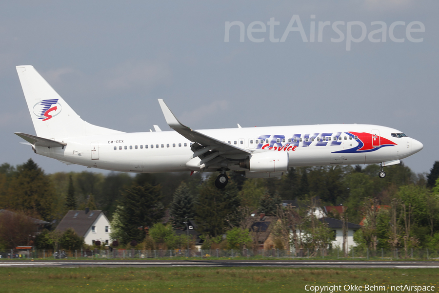 Travel Service Slovakia Boeing 737-8AS (OM-GEX) | Photo 240961