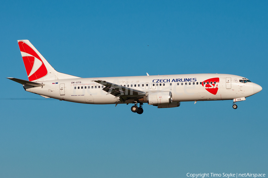 CSA Czech Airlines Boeing 737-49R (OM-GTB) | Photo 126593