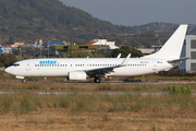 Enter Air Boeing 737-84P (OM-GTG) at  Rhodes, Greece