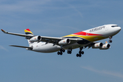 Air Belgium Airbus A340-313 (OO-ABA) at  London - Heathrow, United Kingdom