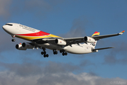 Air Belgium Airbus A340-313E (OO-ABA) at  London - Heathrow, United Kingdom