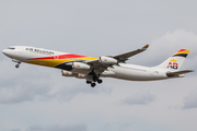Air Belgium Airbus A340-313E (OO-ABB) at  London - Heathrow, United Kingdom