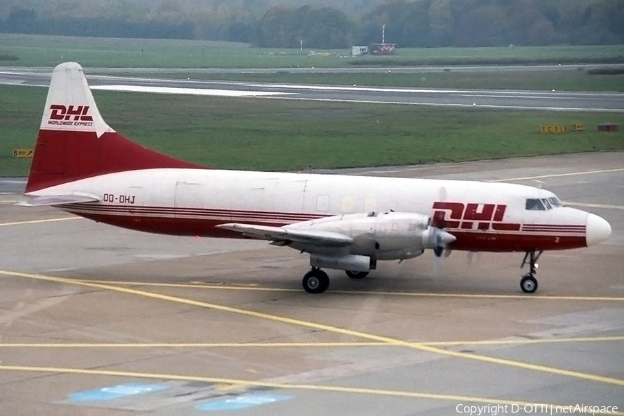 DHL (European Air Transport Brussels) Convair CV-580(F) (OO-DHJ) | Photo 252389