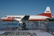 DHL (European Air Transport Brussels) Convair CV-580(F) (OO-DHL) at  Hamburg - Fuhlsbuettel (Helmut Schmidt), Germany