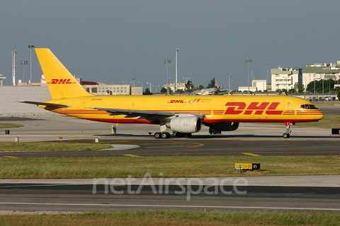 DHL (European Air Transport Brussels) Boeing 757-236(SF) (OO-DPN) at  Lisbon - Portela, Portugal