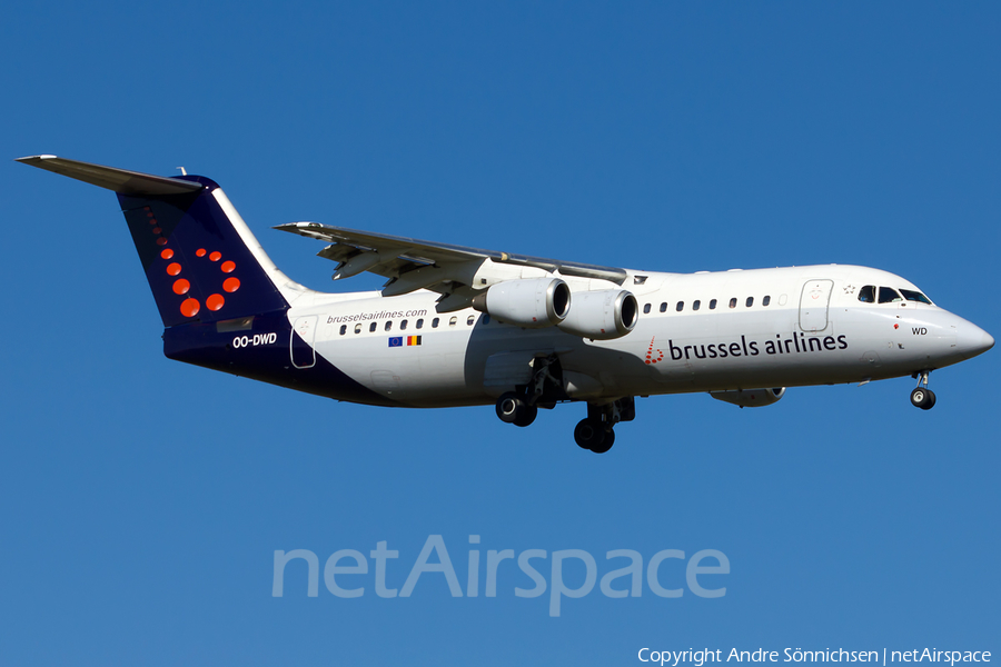 Brussels Airlines BAe Systems BAe-146-RJ100 (OO-DWD) | Photo 72898
