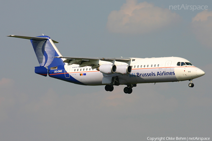 SN Brussels Airlines BAe Systems BAe-146-RJ100 (OO-DWE) | Photo 50132
