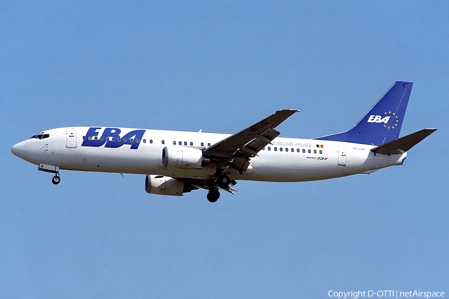 EuroBelgian Airlines (EBA) Boeing 737-4S3 (OO-LTR) | Photo 143548