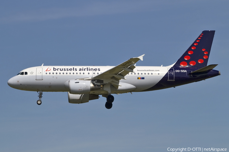 Brussels Airlines Airbus A319-111 (OO-SSA) | Photo 410012