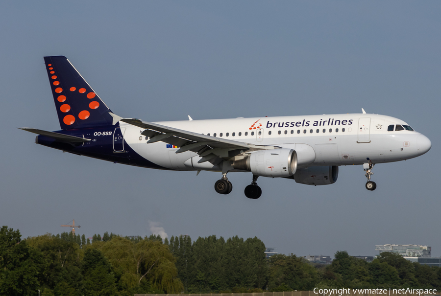 Brussels Airlines Airbus A319-111 (OO-SSB) | Photo 573062