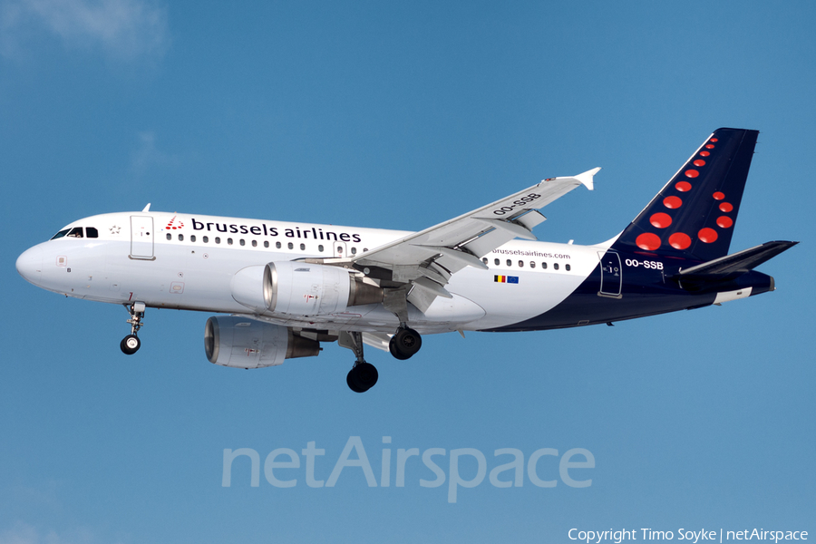 Brussels Airlines Airbus A319-111 (OO-SSB) | Photo 22077