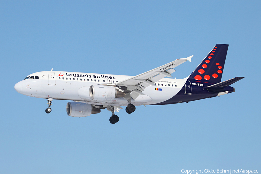 Brussels Airlines Airbus A319-111 (OO-SSB) | Photo 36509