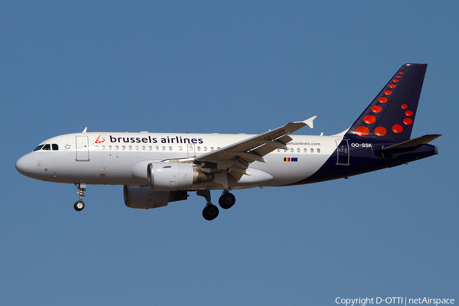 Brussels Airlines Airbus A319-112 (OO-SSK) | Photo 370837
